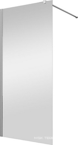 Душевая перегородка 800хh2000мм, правая/левая, (стекло прозрач.8мм, поперечн. укорачиваемый кронштейн 1200мм, фурнит. цв.хром),  ZZ Vincea Walk-In VSW-1H800CL