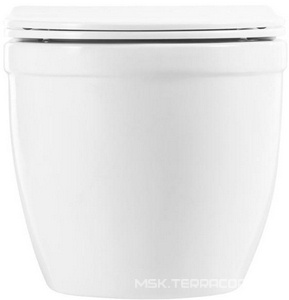 Унитаз подвесной, безободковый, 524x366x345мм, сиденье с микролифтом в компл.,  BelBagno Loto BB070CHR/SC