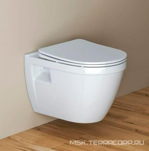 Унитаз подвесной, безободковый, 524x366x345мм, сиденье с микролифтом в компл.,  BelBagno Loto BB070CHR/SC