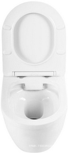 Унитаз подвесной, безободковый, 524x366x345мм, сиденье с микролифтом в компл.,  BelBagno Loto BB070CHR/SC