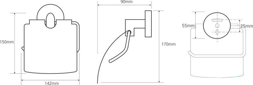 Держатель для т/б, с крышкой, (цв.хром),  ZZ Bemeta Omega 104212012