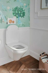 Унитаз подвесной, безободковый, крепления в комплекте, БЕЗ крышки E77168-0 Jacob Delafon Modern life E77725-0