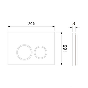 К-т д/установки подвесн.унитаза,(застен.модуль, крепёж, прокладка звукоиз, панель 2-го смыва пластик цв.ЧЕРНЫЙ мат., контур клавиш хром) XX Tece TECEspring K955102