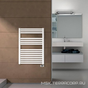 Полотенцесушитель электрич. 580x818x30мм, (15 трубок-2 промежутка), мощность: 400 ватт, с регулятором белым, провод: 1200мм, цвет: белый (01),  ZZ Israp Ares EIS058K01IR01NNN