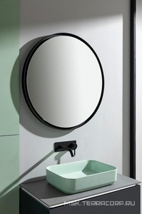 Зеркало круглое 800 мм с LED-посветкой и сенс.выключателем, (цвет черный),  ZZ Allen Brau Infinity 1.21017.BL