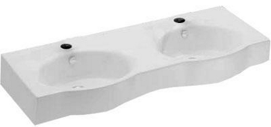 Раковина двойная подвесная со столешницей 120,5х47 см, Ove ХХ