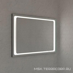 Зеркало 70х100 см, универсальный монтаж, LED подсветка с кнопочным выключателем XX КЗСК 790 7900710у