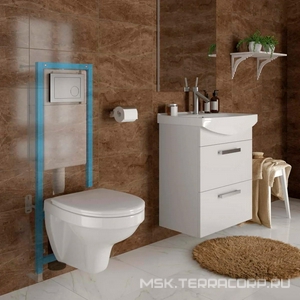 Инсталляция для подвесного унитаза, 40 см, механическая, БЕЗ кнопки, ZZ Cersanit VECTOR S-IN-MZ-VECTOR