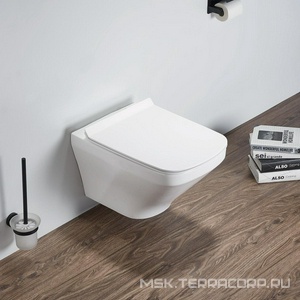 Унитаз подвесной безободковый, сидение с микролифтом в компл, цв. белый ONDA ONDA B2353