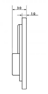 Кнопка двойного смыва для инсталляции д/унитаза, (цв.матовое золото), Caprigo DEW Steel ZZ Caprigo Универсал DS001-oro
