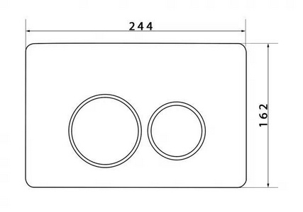 Кнопка двойного смыва для инсталляции д/унитаза, (цв.матовое золото), Caprigo DEW Steel ZZ Caprigo Универсал DS001-oro
