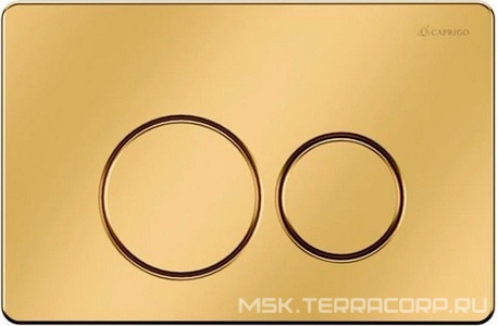 Кнопка двойного смыва для инсталляции д/унитаза, (цв.матовое золото), Caprigo DEW Steel ZZ Caprigo Универсал DS001-oro