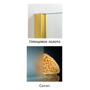 Душевая перегородка  NOVO 116, неподвижная, 116x190 см, профиль золото глянцевое, стекло сатин с поркытием BriteGuard, ZZ Vegas Glass EAF EAF NOVO 116 09 10 / BriteGuard