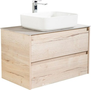 База под раковину подвесная с двумя выкатными ящиками, 910х460хh515мм, без раковины, (цв.Rovere Galifax Bianco),  ZZ BelBagno Kraft KRAFT-900-2C-SO-RGB
