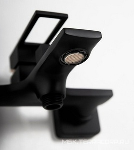 Смеситель для ванны, (цв.черный матовый),  ZZ BelBagno Luce LUC-VAS-NERO