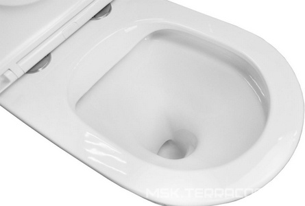 Унитаз приставной, 580х360х430 мм, безободковый с сиденьем микролифт в компл., система смыва Tornado, белый ZZ Azario Azario AZ-1003D-UQ1