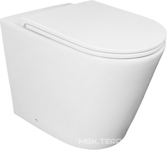 Унитаз приставной, 580х360х430 мм, безободковый с сиденьем микролифт в компл., система смыва Tornado, белый ZZ Azario Azario AZ-1003D-UQ1