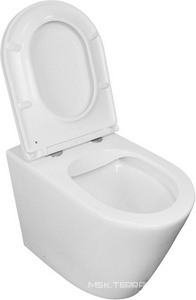 Унитаз приставной, 580х360х430 мм, безободковый с сиденьем микролифт в компл., система смыва Tornado, белый ZZ Azario Azario AZ-1003D-UQ1