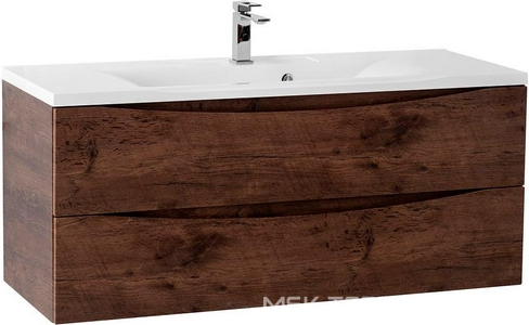 База под раковину подвесная с двумя выкатными ящиками, 1100х450х500мм, без раковины, (цв. Rovere Moro),  ZZ BelBagno Marino MARINO-1100-2C-SO-RW-P