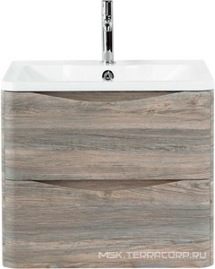 База под раковину подвесная с двумя выкатными ящиками, 800x455x525мм, без раковины, (цв.Pino Scania), Acqua ZZ BelBagno ACQUA ACQUA-600-2C-SO-PS