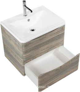 База под раковину подвесная с двумя выкатными ящиками, 800x455x525мм, без раковины, (цв.Pino Scania), Acqua ZZ BelBagno ACQUA ACQUA-600-2C-SO-PS
