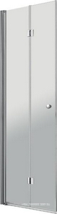 Дверь в нишу 900хh1950мм, складная во внутрь, вход 810мм, Правая/Левая, (стекло прозр. 6мм, фурн.цв.хром),  ZZ Cezares Eco ECO-O-BS-12-90-C-Cr