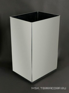 Ведро из нерж.стали, прямоугольное 40 л. без крышки, цв. хром, ZZ Nofer Nofer 14075.40.SC.B