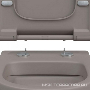 Подвесной унитаз, c крышкой-сиденьем микролифт, безободковый, цв.серый матовый, ZZ Berges Ego 083216