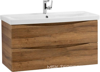 База под раковину подвесная с 2 выкатными ящиками, 964x438x500мм, без раковины, (цв.Rovere Rustico), Marino-Cer ZZ