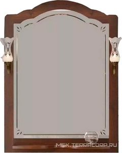 Зеркало  80, 760х1031х22мм, цвет свет.орех, без светильн. ном.93950, крепеж в комплекте, с выключателем, ZZ Opadiris Лоренцо 00-00006542 (ст.арт.00-00007046)