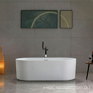 Ванна 1700х800хh580мм, отдельностоящая, интегрир.слив перелив, д/к в цвет ванны в компл.,(акрил цв.белый мат.), Vincea ZZ Vincea Ванны VBT-426-1700MW