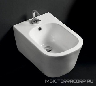 Биде подвесное 54х35см, крепёж арт.WB9N в компл., (цв.белый матовый),  ZZ Kerasan Tribeca 512530