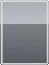 Зеркало-шкаф POINT, 60x80x15 см, 1 дверца, 2 стеклянные полки, сенсорный выключатель, LED-подсветка, розетка, ZZ
