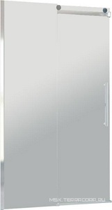 Дверь для душа, в нишу 1100хh1900мм, раздвижная, 1 дверь, 1 неподв.секция, правая/левая, (стекло прозрачное 8мм Easy Clean, фурн.цв.хром), ZZ Vincea Como Soft VDS-1CS110CL