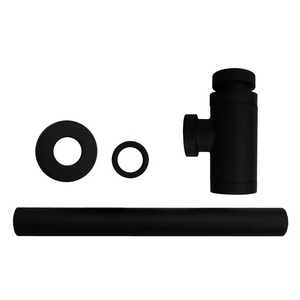 Сифон для раковины 1*1/4, цилиндр, без донного клапана, цв. черный Azario Универсал AZ-108-BL