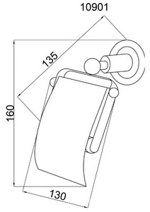 Держатель туалетной бумаги  Cristal 10901-CRST-G. цв золото ZZ Boheme Murano 10901-CRST-G