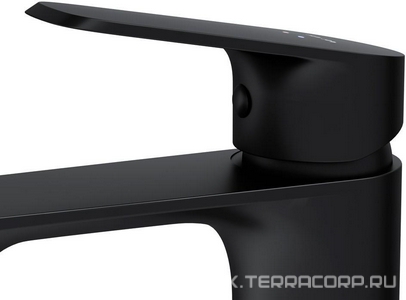 Смеситель для раковины, БЕЗ донного клапана, цв.черный AMPM FUNC F8F02122