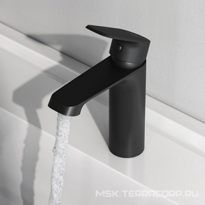 Смеситель для раковины, БЕЗ донного клапана, цв.черный AMPM FUNC F8F02122