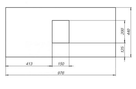 Столешница для тумбы  100,  мрамор ZZ Aquanet Nova Lite 257595