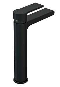Смеситель для раковины, высокий, донный клапан click clack в комплекте, цв.черный матовый Cersanit Brasko 63111