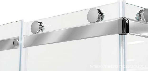 Душевое ограждение 100х100 см, раздвижные двери, профиль хром, стекло прозрачное, без поддона ZZ Berges GELIOS 061027