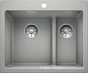 Мойка кухонная Blanco Pleon 6 Split жемчужная| 51x61x22