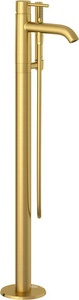 Смеситель для ванны и душа  напольный ,  внешняя часть, БЕЗ внутренней части 88088, цв брашированное золото , ZZ Kludi BOZZ 38590N076