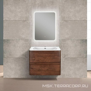 База под раковину подвесная, 2 выкатных ящика, 589x466x500мм, без раковины. (цв.R.Wood),  ZZ Vincea Vico VMC-2V600RW