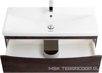 База под раковину подвесная с 2 выкатными ящиками, 764x438x500мм, без раковины, (цв.Rovere Nature Grigio),  ZZ BelBagno Marino-Cer MARINO-CER-800-2C-SO-RNG-P