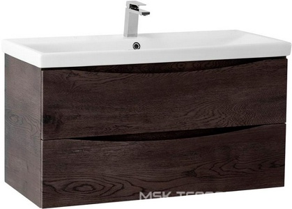 База под раковину подвесная с 2 выкатными ящиками, 764x438x500мм, без раковины, (цв.Rovere Nature Grigio),  ZZ BelBagno Marino-Cer MARINO-CER-800-2C-SO-RNG-P