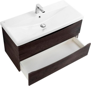 База под раковину подвесная с 2 выкатными ящиками, 764x438x500мм, без раковины, (цв.Rovere Nature Grigio),  ZZ BelBagno Marino-Cer MARINO-CER-800-2C-SO-RNG-P