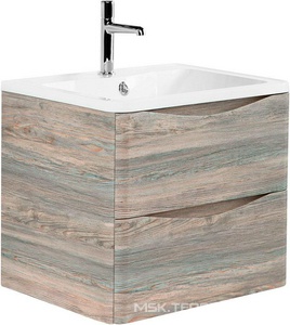 База под раковину подвесная с двумя выкатными ящиками, 696x455x500мм, без раковины, (цв.Pino Scania), Acqua ZZ BelBagno ACQUA ACQUA-700-2C-SO-PS