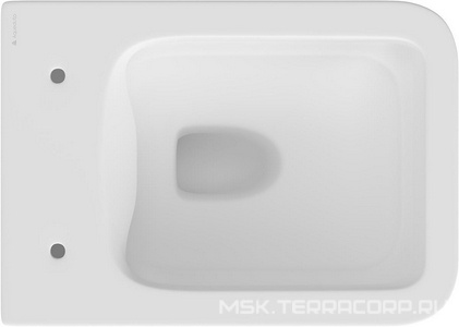 Унитаз подвесной 520х370мм, безободковый, сиденье с микролифтом, крепёж в компл., (цв.белый матовый),  Aqueduto Macio MAC0120