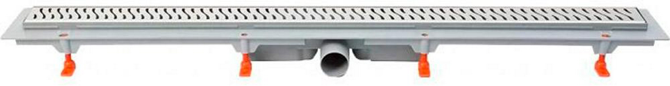 Водоотводящий желоб 550 мм Harmony, с решеткой, цв.хром, ZZ Veconi Универсал V550H